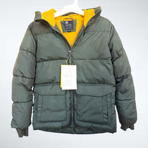 All in Motion Hooded Puffer Jacket Green Boy Size M (8/10)